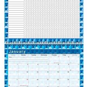 2027 Monthly Desktop/Wall Calendar/Planner - Habit Tracker (Edition #03)